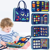 🧩 Montessori Busy Board – Travel-Friendly Toy for Little Learners! 🎀🧦✈️ - ThiGui